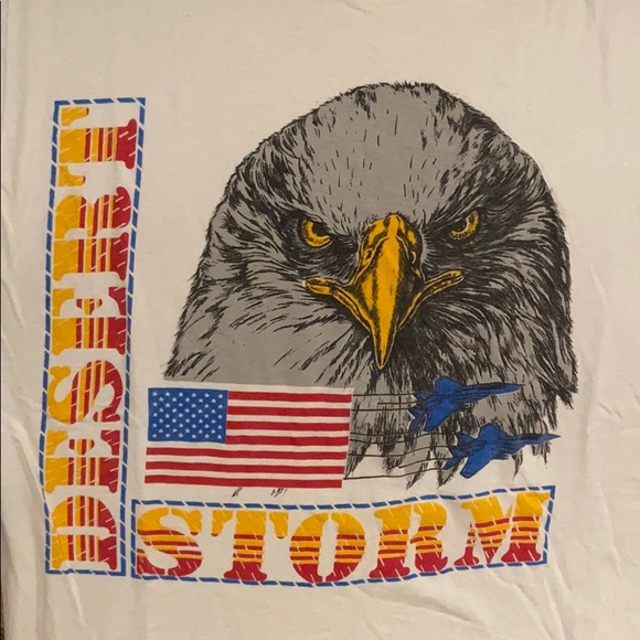 Vtg 1990s Desert Storm Cotton T-shirt Made in USA - Picture 2 of 8